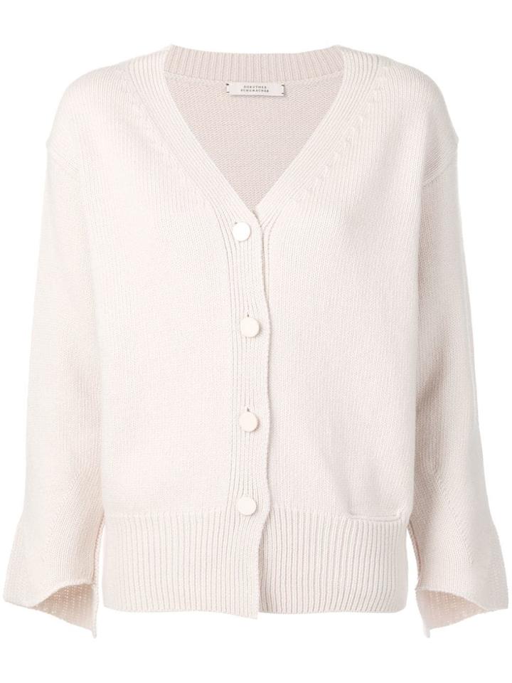 Dorothee Schumacher Asymmetric Sleeve Cardigan - Neutrals