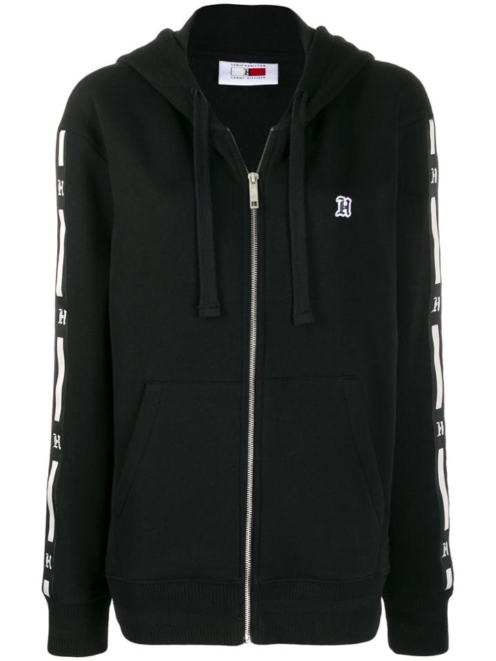 Tommy Hilfiger Logo Print Band Hoodie - Black