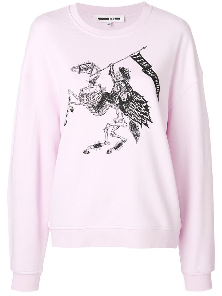 Mcq Alexander Mcqueen Fear Nothing Sweatshirt - Pink & Purple