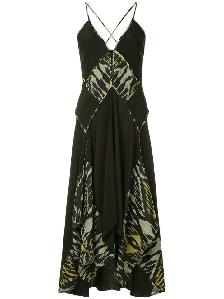 Kitx Printed Panel Insert Dress - Black
