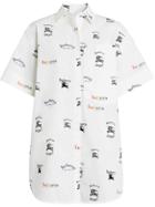 Burberry Short-sleeve Archive Logo Print Shirt - White