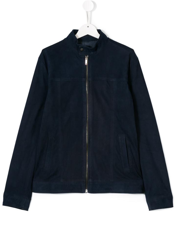 Dondup Kids Leathr Zip Jacket - Blue