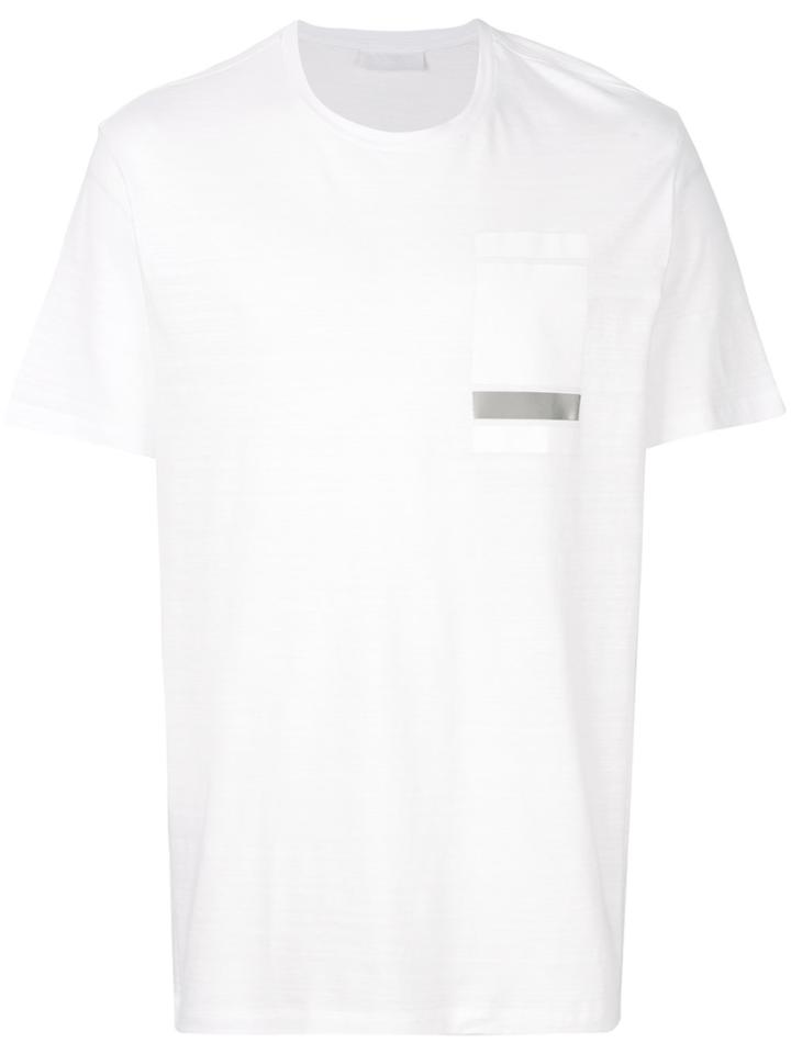 Neil Barrett Stripe Chest Print T-shirt - White