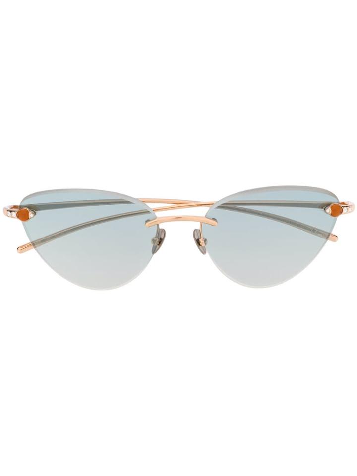 Pomellato Eyewear Cat Eye Sunglasses - Blue