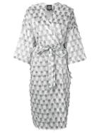 Katya Dobryakova Textured Wrap Dress - Grey