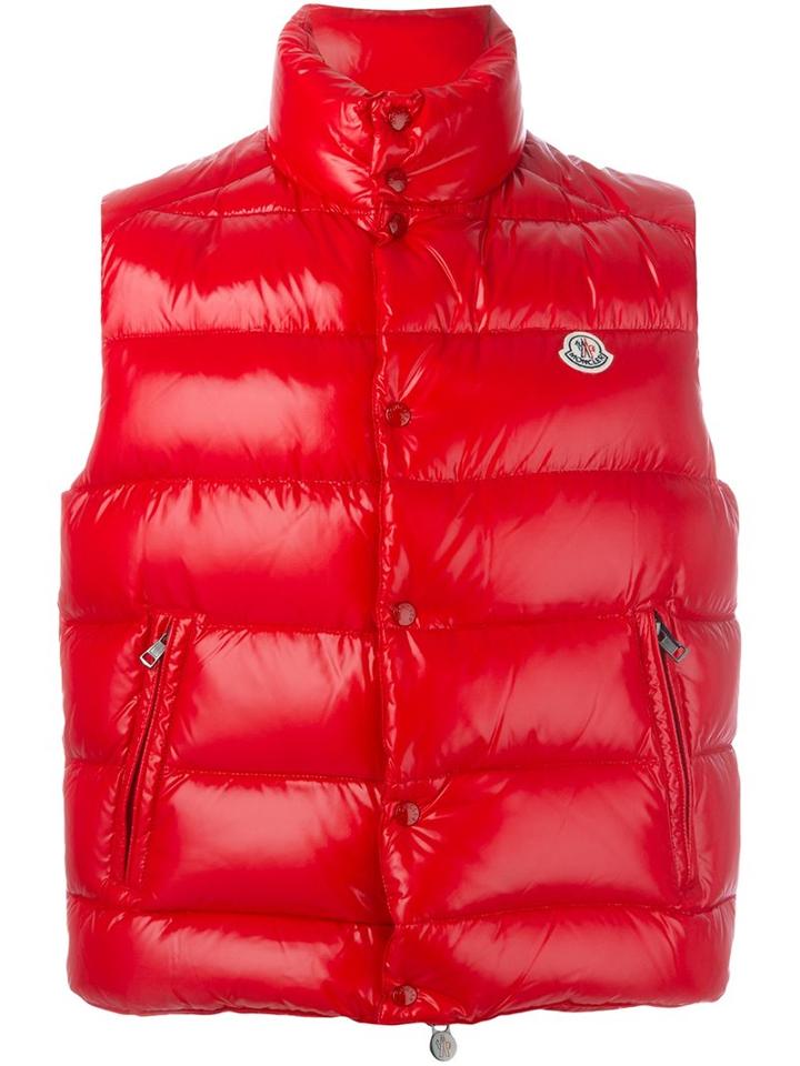 Moncler Classic Padded Gilet, Men's, Size: Large, Red, Polyamide/goose Down/feather