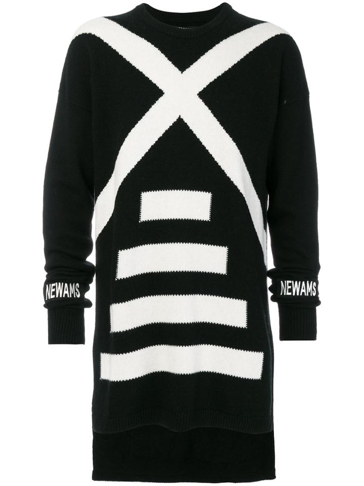 Newams Long Logo Patch Jumper - Black