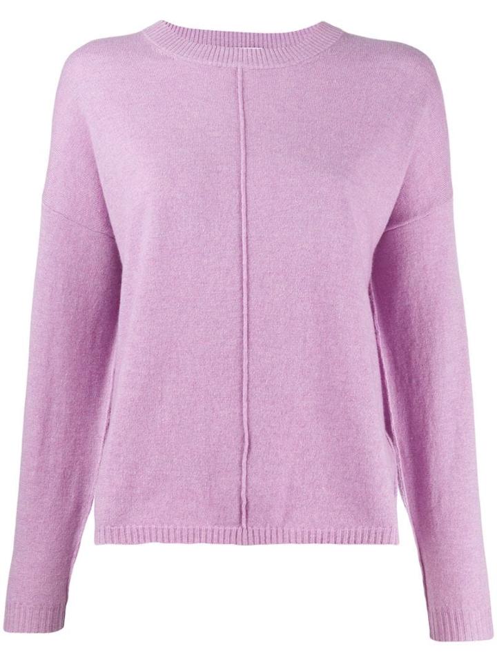 Allude Loose-fit Crew Neck Jumper - Pink
