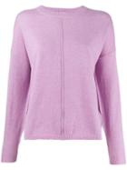 Allude Loose-fit Crew Neck Jumper - Pink