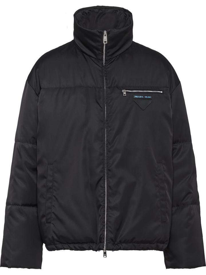 Prada Extractable Hood Bomber Jacket - Black
