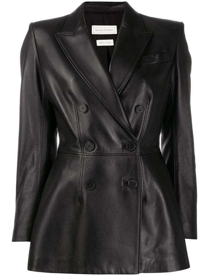 Alexander Mcqueen Double-breasted Blazer - Black