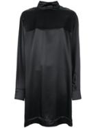 Yves Saint Laurent Vintage Standing Collar Shift Dress - Black