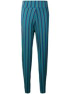 Romeo Gigli Vintage Striped Trousers - Blue