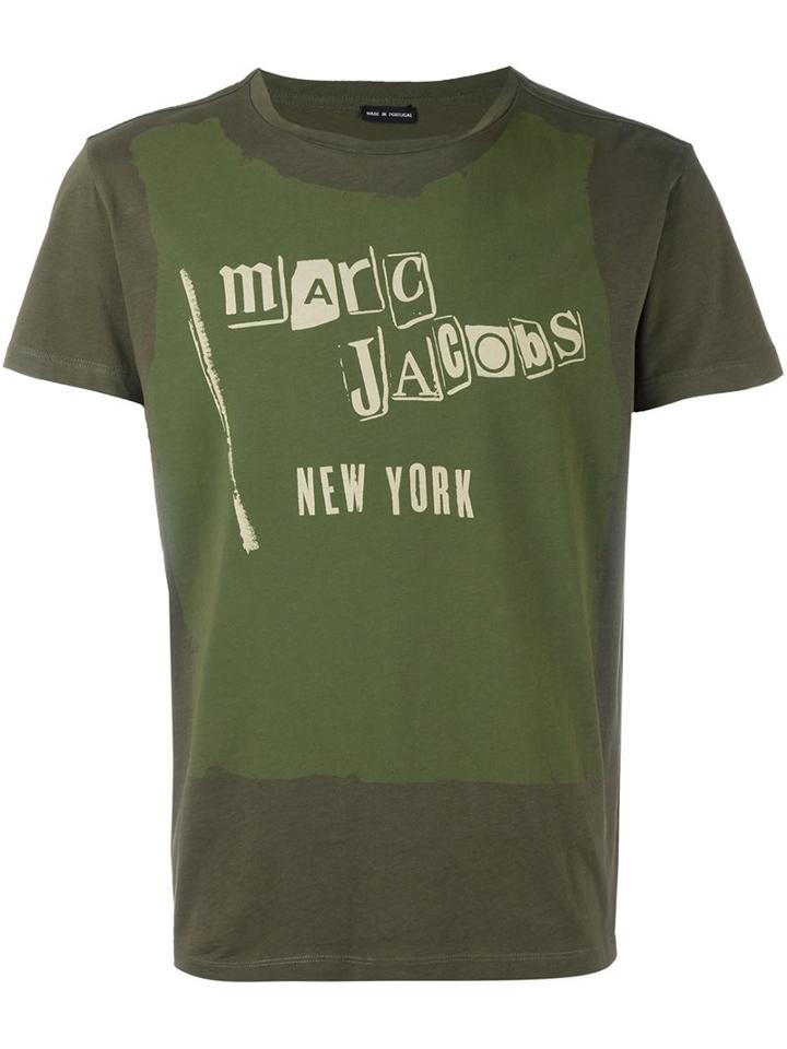 Marc Jacobs Logo Print T-shirt, Men's, Size: Large, Green, Cotton