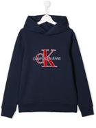 Calvin Klein Kids Logo Hoodie - Blue