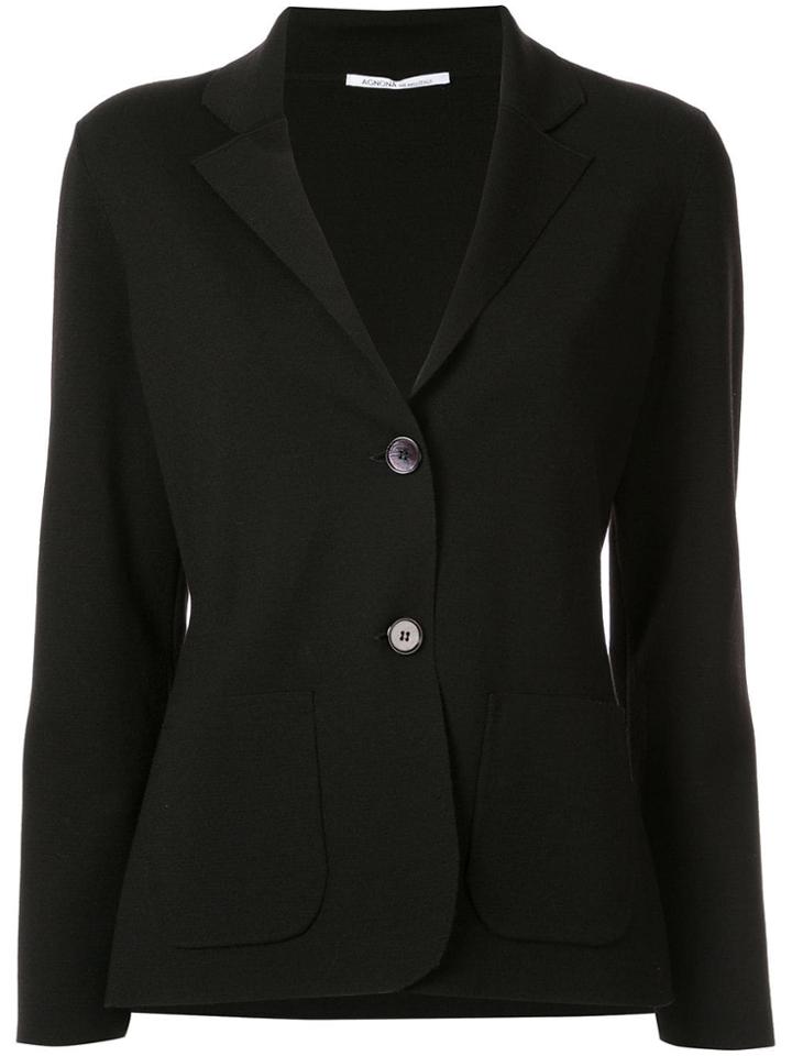 Agnona Slim-fit Jersey Blazer - Black