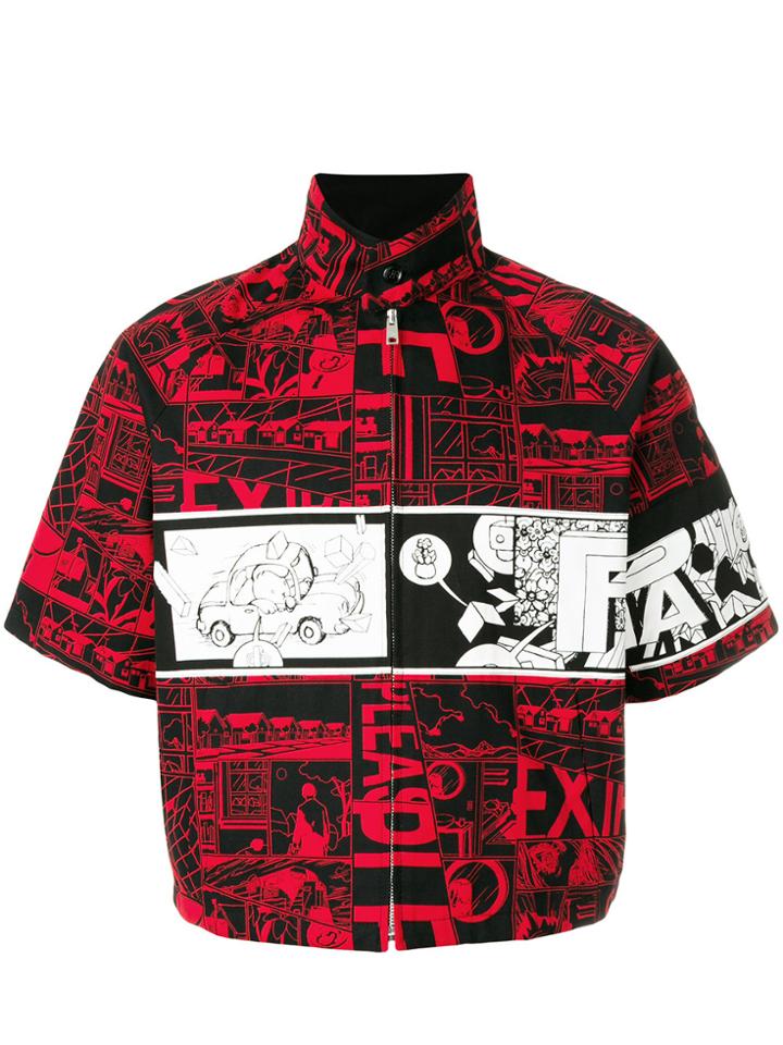 Prada Comics Print Jacket - Black