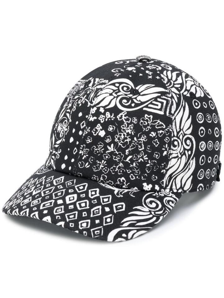 Versace Logo Motif Baseball Cap - Black