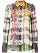 Luisa Cerano Printed Check Shirt - Grey