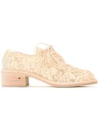 Laurence Dacade Embroidered Lace-up Pumps - Neutrals