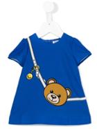 Moschino Kids - Teddy Bear Print Dress - Kids - Polyester/spandex/elastane - 36 Mth, Blue