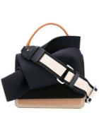 No21 Foldover Top Shoulder Bag, Women's, Black, Silk