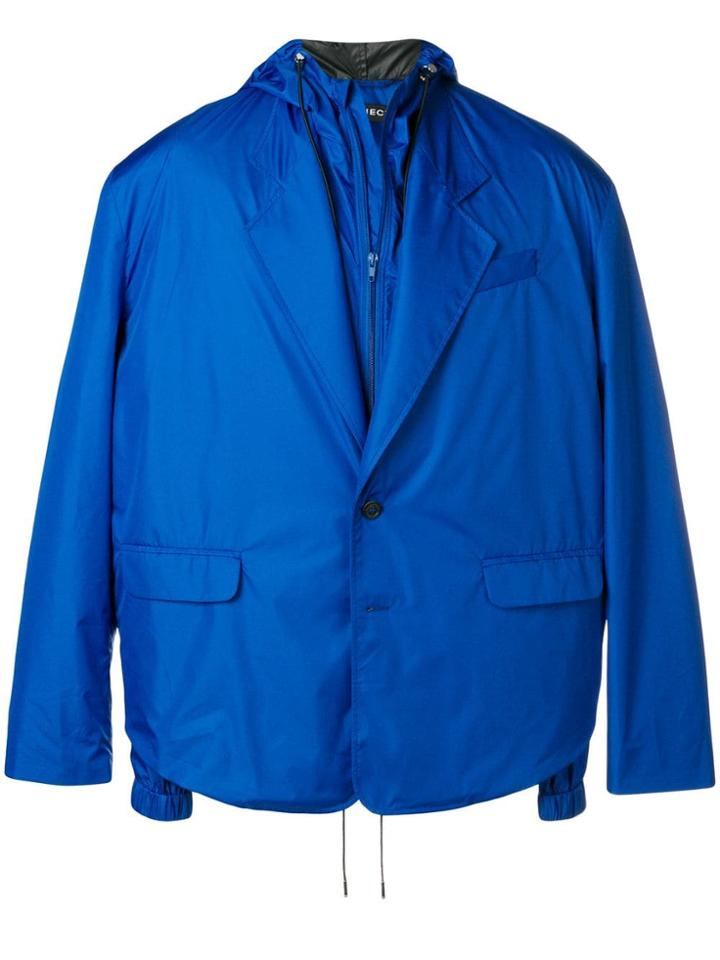 Y / Project Buttoned Hooded Jacket - Blue