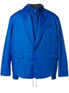 Y / Project Buttoned Hooded Jacket - Blue