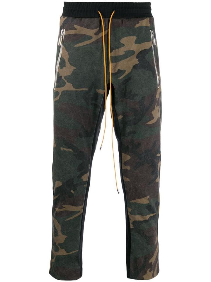 Rhude Inlay Camouflage Trousers - Green