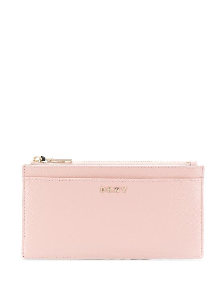 Dkny Saffiano Leather Wallet - Pink