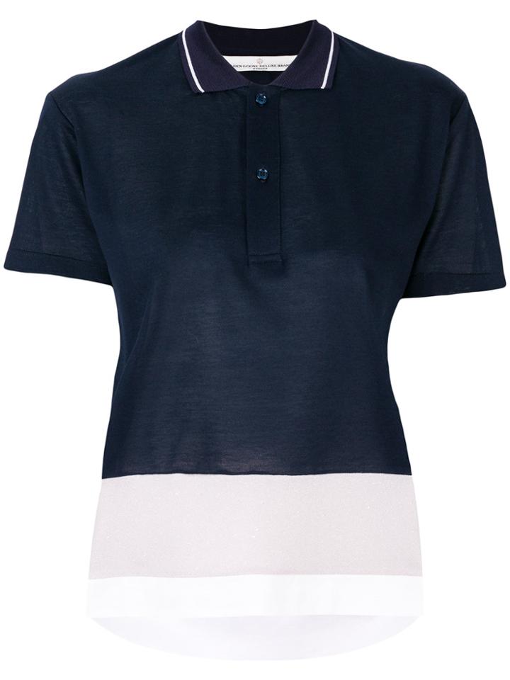 Golden Goose Deluxe Brand Cropped Polo Shirt - Blue