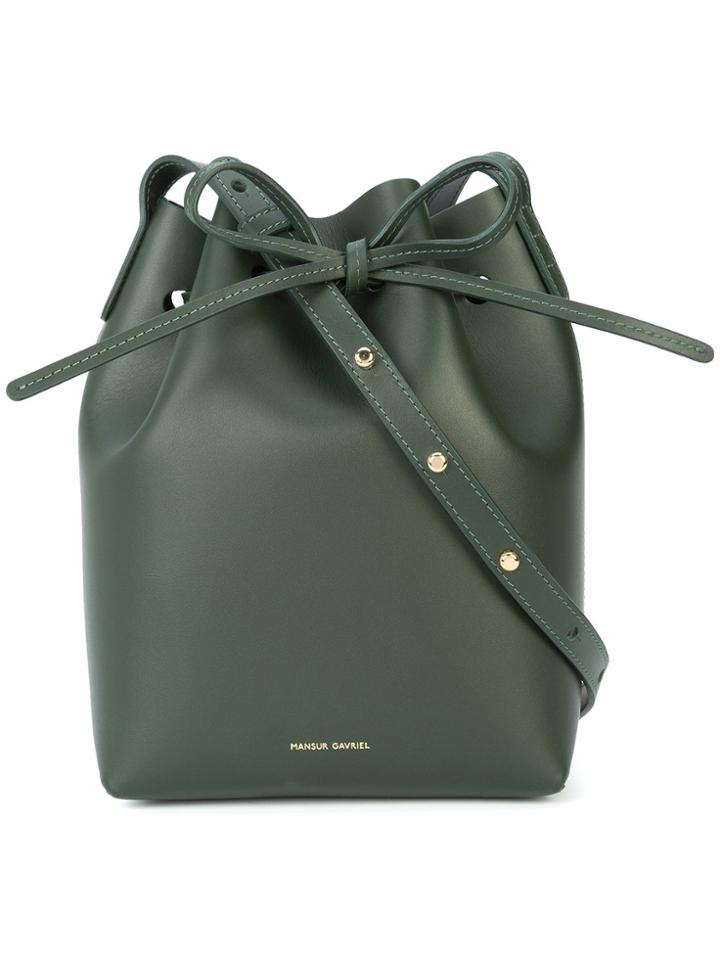 Mansur Gavriel Mini Bucket Bag - Green