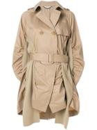 Stella Mccartney Ruched Trench Coat - Nude & Neutrals