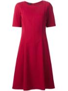 Lafayette 148 Flared Dress, Women's, Size: Xl, Red, Viscose/polyamide/spandex/elastane