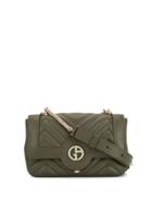 Giorgio Armani Logo Quilted Crossbody Bag - Green