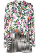 Saloni Floral Oversized Shirt - Multicolour