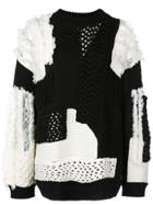 Koché Two-tone Knit Jumper - Black