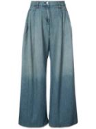 Nili Lotan Cropped Wide-leg Jeans - Blue