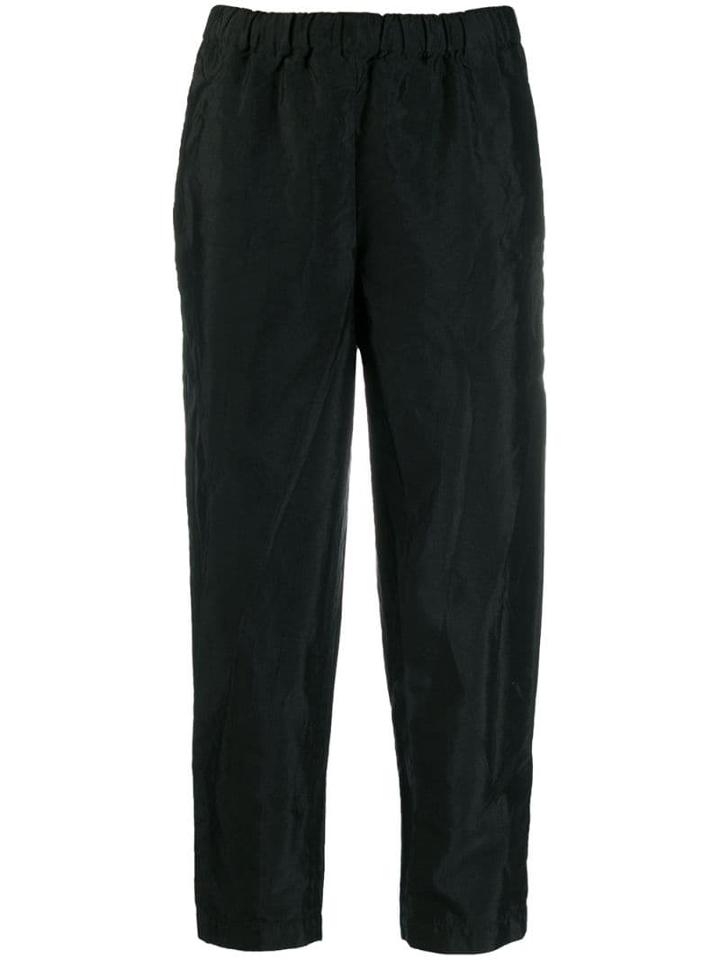 Comme Des Garçons Comme Des Garçons Cropped Track Pants - Black