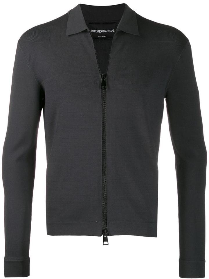 Giorgio Armani Pre-owned 1990's Slim Zipped Jacket - Grey