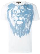 Roberto Cavalli Lion Print T-shirt, Men's, Size: Xl, White, Cotton