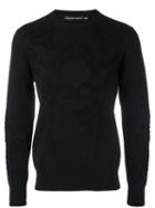 Alexander Mcqueen Stitched Skull Jumper, Men's, Size: Medium, Black, Wool/spandex/elastane/polyamide