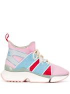 Karl Lagerfeld Colour Block High Top Sneakers - Pink