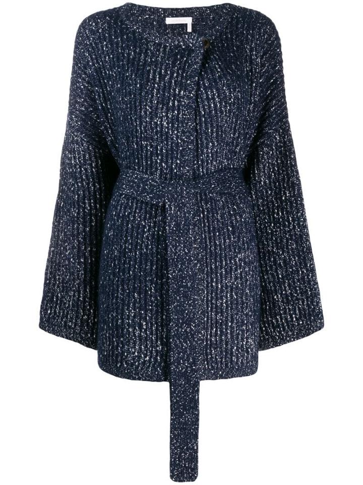 See By Chloé Long Metallic Cardigan - Blue