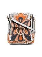 Chloé Grey Faye Pattern Mini Leather And Suede Backpack