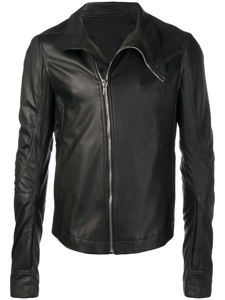 Rick Owens Leather Biker Jacket - Black