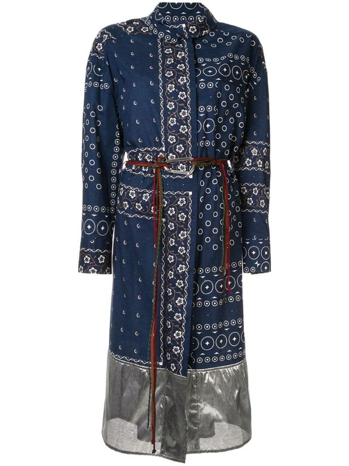 Kolor Printed Wrap-style Dress - Blue