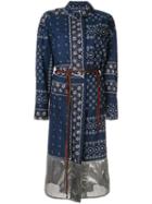 Kolor Printed Wrap-style Dress - Blue