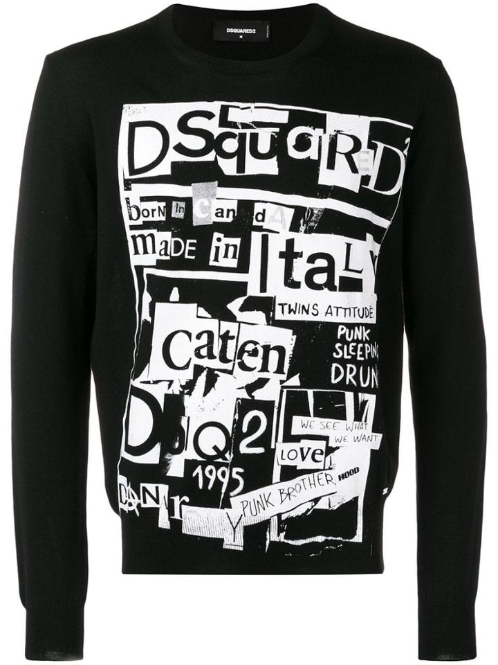 Dsquared2 Logo Print Jumper - Black