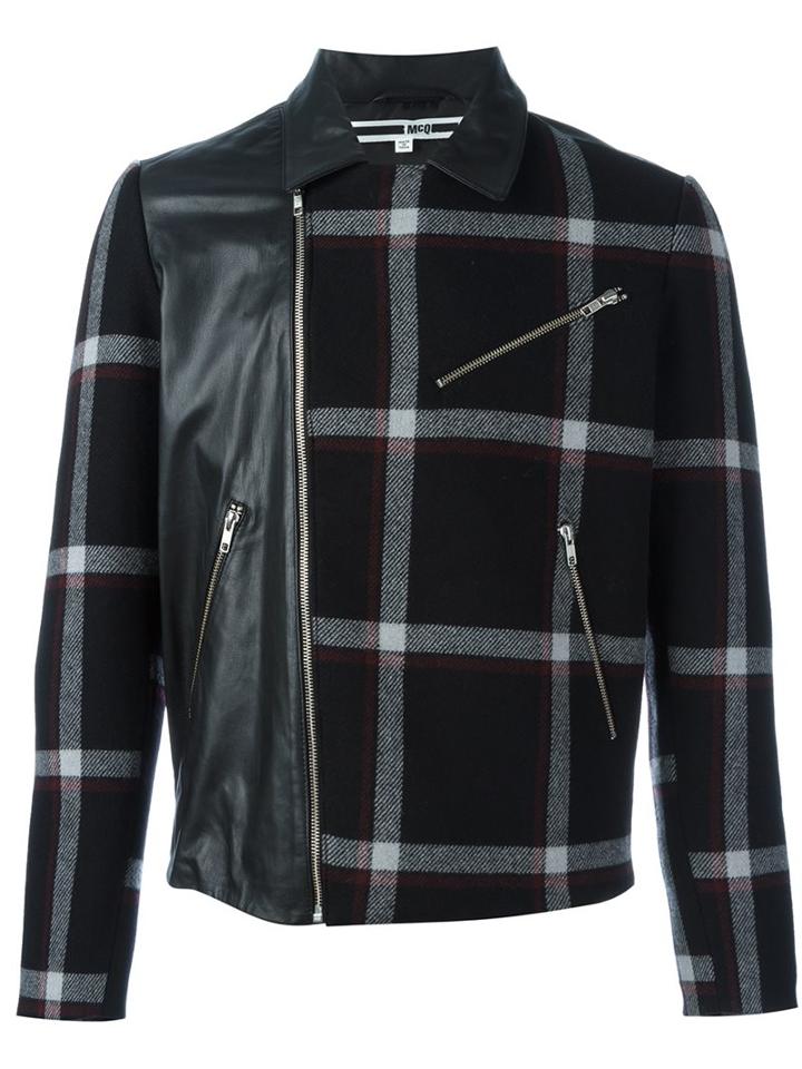 Mcq Alexander Mcqueen Panelled Plaid Jacket